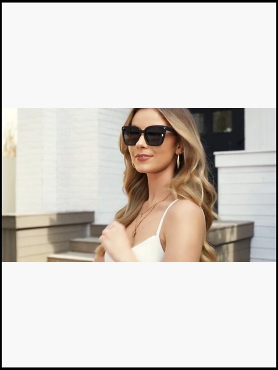 Oversized Wood Sunglasses Polarized UV400